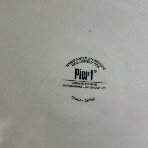 Pier 1 Hand-painted Stoneware  11.5” Valencia Dinner Plate - Picture 3 of 5